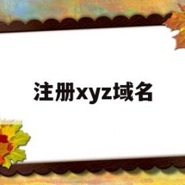 注册xyz域名(xyz域名好收录吗)
