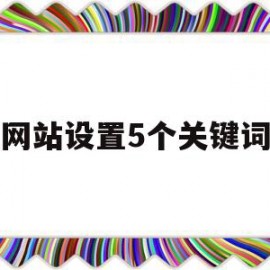 网站设置5个关键词(网站关键词应该怎么选取)
