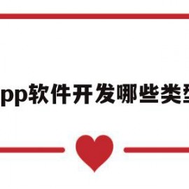 app软件开发哪些类型(app软件开发哪些类型的)