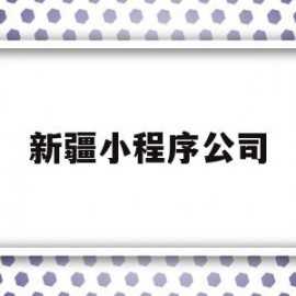 新疆小程序公司(新疆小程序公司排名)