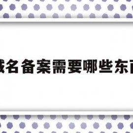 域名备案需要哪些东西(域名备案需要哪些东西呢)