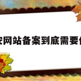 公安网站备案到底需要什么(公安网站备案到底需要什么资料)