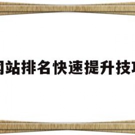 网站排名快速提升技巧(网站排名快速提升技巧和方法)