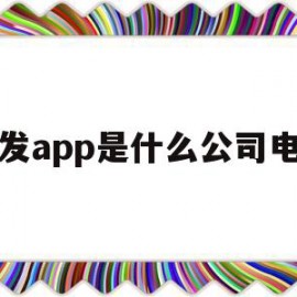 开发app是什么公司电话(开发app属于什么项目类别)
