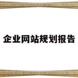 企业网站规划报告(企业网站规划报告范文)
