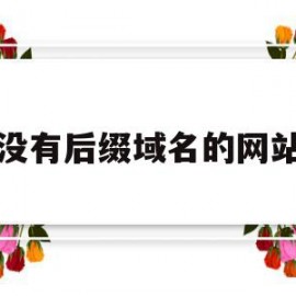 没有后缀域名的网站(没有后缀域名的网站是什么)