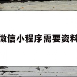 微信小程序需要资料(微信小程序资料怎么打印)