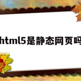 包含html5是静态网页吗的词条