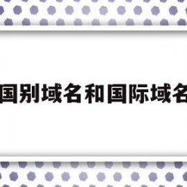 国别域名和国际域名(国际域名和国家域名的区别)