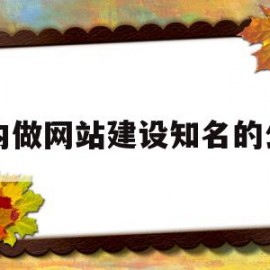 国内做网站建设知名的公司(国内做网站建设知名的公司排名)