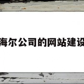 海尔公司的网站建设(海尔网站建设的特点和优势)