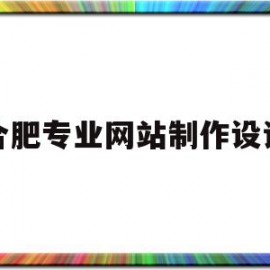 合肥专业网站制作设计(合肥网站设计哪家公司好)
