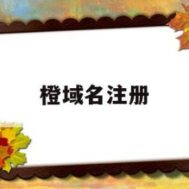 橙域名注册(域名注册入口)