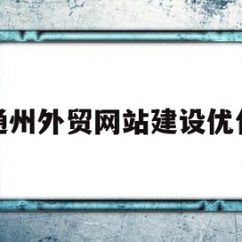 通州外贸网站建设优化(扬州外贸网站建设)