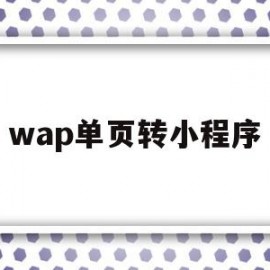wap单页转小程序(wordpress转小程序)