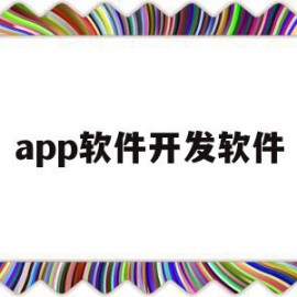 app软件开发软件(app软件开发软件有哪些)