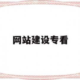 网站建设专看(网站建设啥意思)