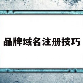 品牌域名注册技巧(品牌域名被注册了怎么办)