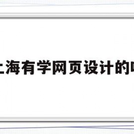 上海有学网页设计的吗(上海网页设计培训哪家好)