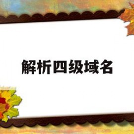 解析四级域名(三级域名和四级域名)