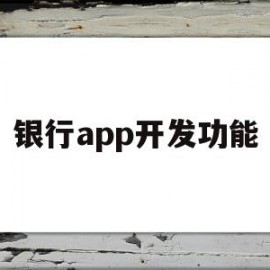 银行app开发功能(银行软件开发用什么语言)