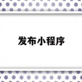 发布小程序(微信开发者工具怎么发布小程序)