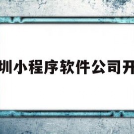 深圳小程序软件公司开发(深圳市小程序信息技术有限公司招聘)