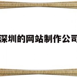 深圳的网站制作公司(深圳网站制作公司咨询)