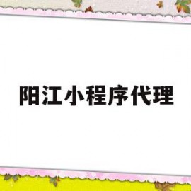 阳江小程序代理(微信小程序游戏代理)