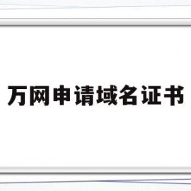 万网申请域名证书(万网申请域名证书流程)