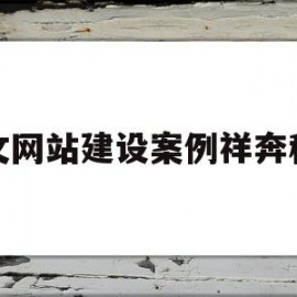 关于英文网站建设案例祥奔科技的信息