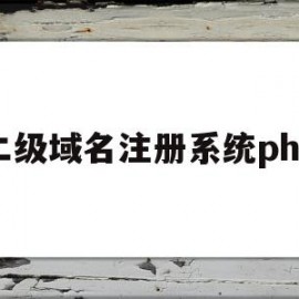 包含二级域名注册系统php的词条