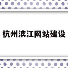 杭州滨江网站建设(杭州滨江政府门户网站)
