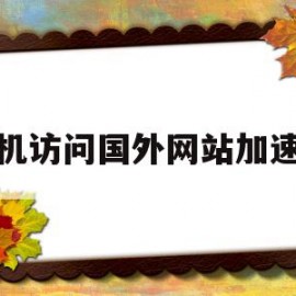 手机访问国外网站加速器(手机浏览器看国外的网站加速器)