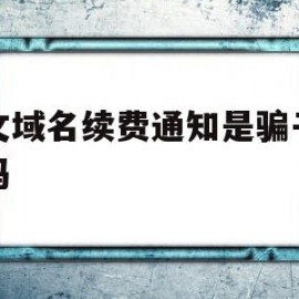 中文域名续费通知是骗子公司吗(关于中文域名续费骗局)