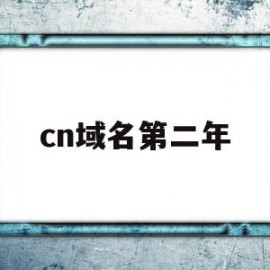 cn域名第二年(cn域名有价值吗)