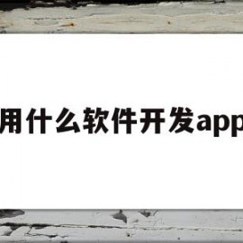 用什么软件开发app(用什么软件开发java)