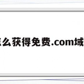 怎么获得免费.com域名(怎么获得免费com域名服务)