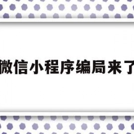 微信小程序编局来了(微信小程序编译怎么设置)
