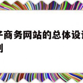 电子商务网站的总体设计与策划(电子商务网站的总体设计与策划论文)