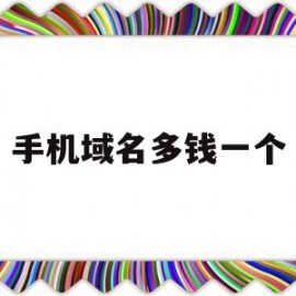 手机域名多钱一个(手机域名注册费用多少钱)