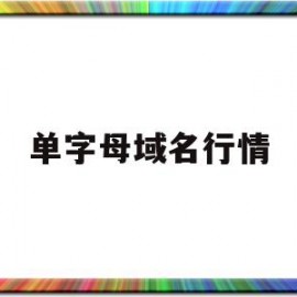 单字母域名行情(4个字母域名卖多少钱)