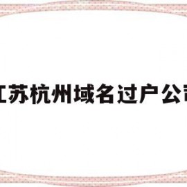江苏杭州域名过户公司(江苏杭州域名过户公司有哪些)
