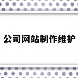 公司网站制作维护(公司网站制作费计入什么科目)