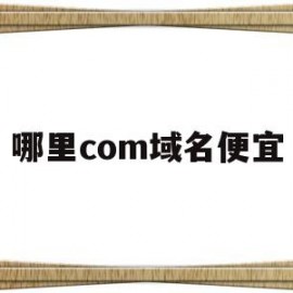 哪里com域名便宜(com域名哪里最便宜)