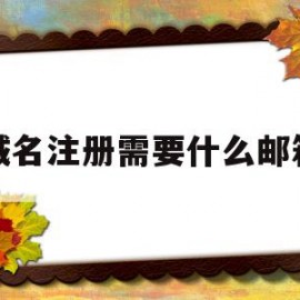 域名注册需要什么邮箱(注册域名需要准备哪些资料呢?域名注册的流程是什么?)