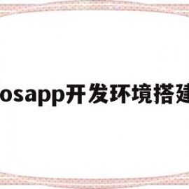 iosapp开发环境搭建(ios端app开发)