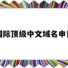国际顶级中文域名申请(国际顶级中文域名申请网站)