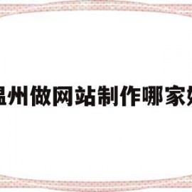 温州做网站制作哪家好(温州网站开发制作)