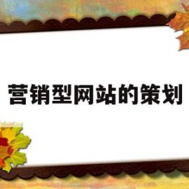 营销型网站的策划(营销型网站的策划方案)